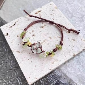 Boho Green Fluorite Woven Bracelet (3)