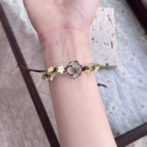 Boho Green Fluorite Woven Bracelet (5)