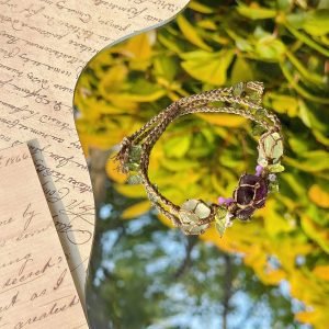 Forest Inspired Unique Macrame Crystal Bracelet (3)