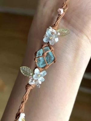 forest nymph handwoven macrame bracelet