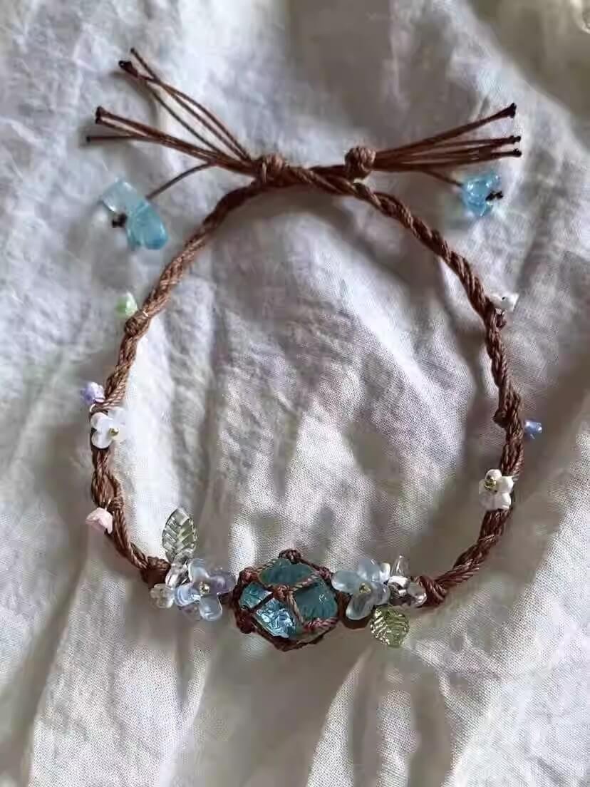Forest Nymph Handwoven Macrame Bracelet (2)
