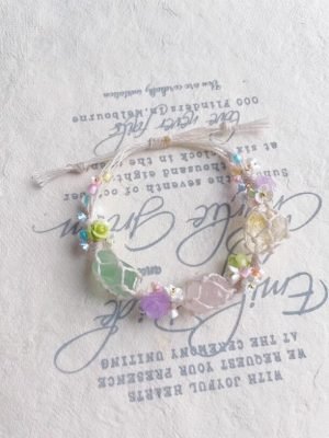 Unique Vintage Crystal Macrame Bracelet (3)