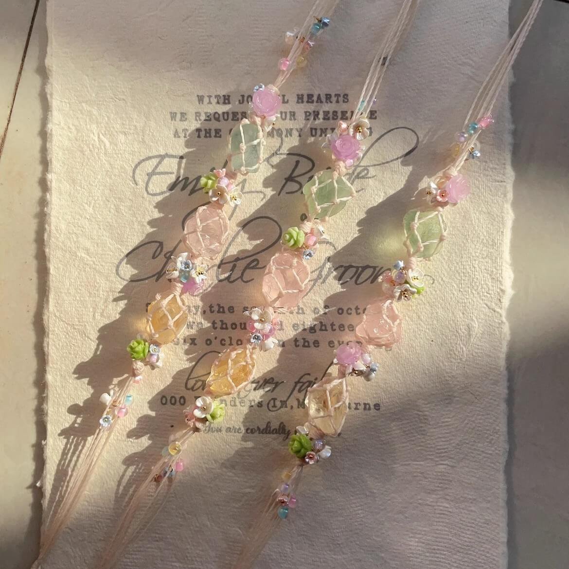 Unique Vintage Crystal Macrame Bracelet (4)