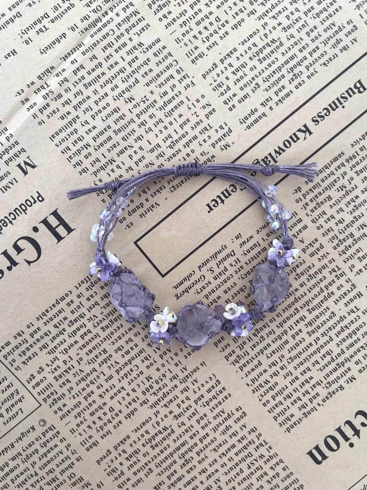amethyst woven bracelet gift idea