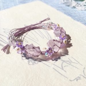 amethyst woven bracelet gift idea
