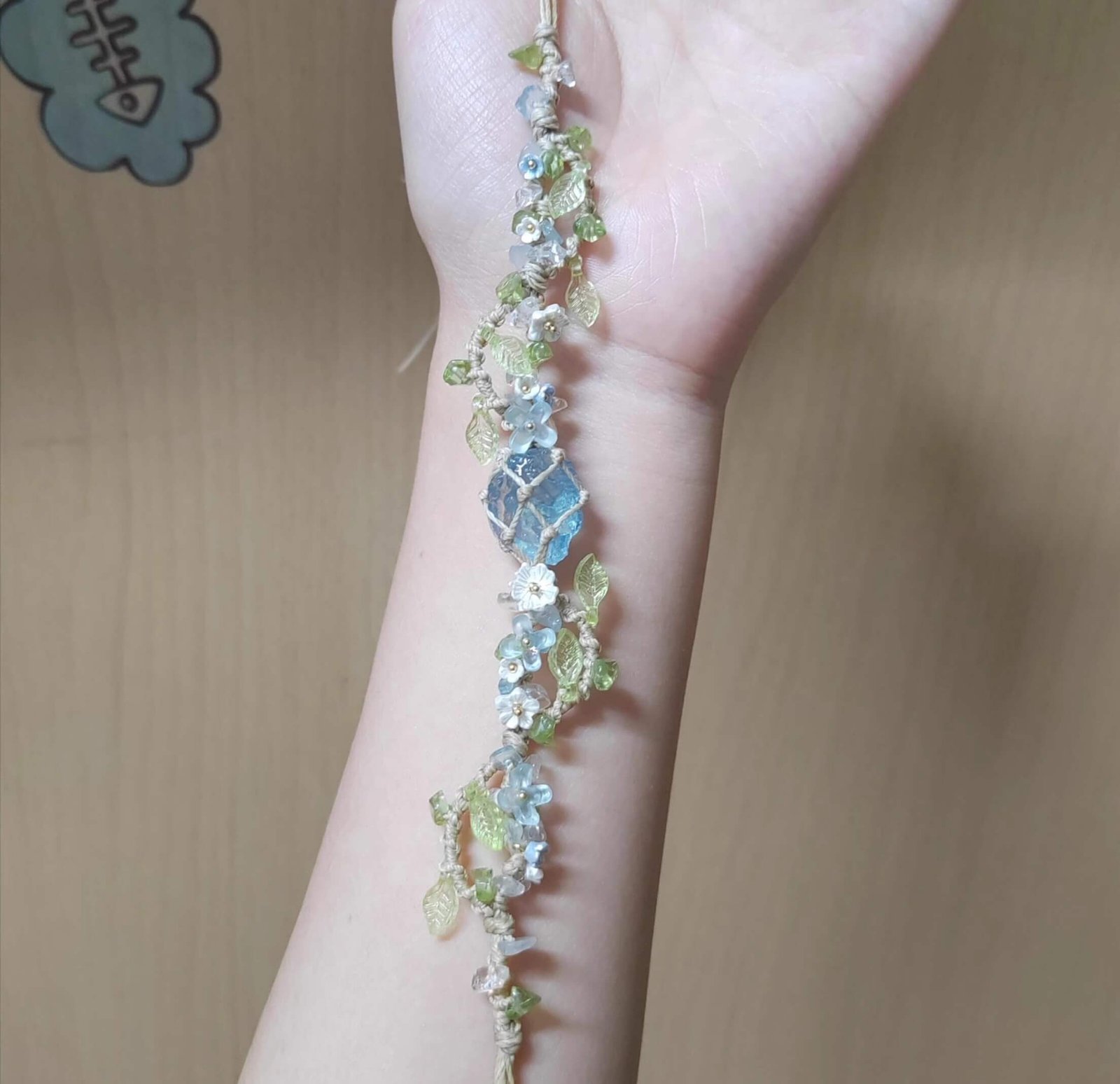 aquamarine macrame bracelet (1)