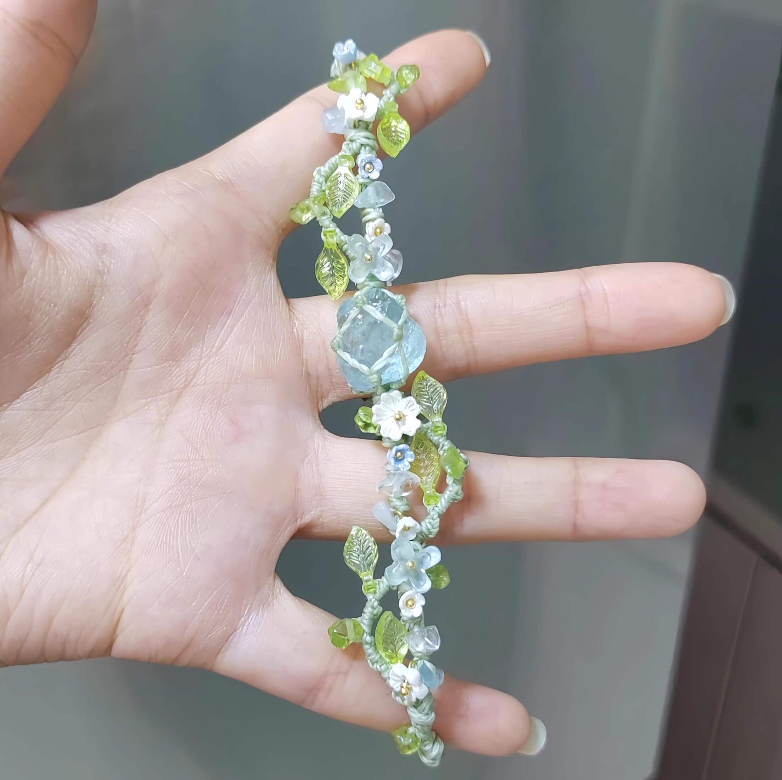 aquamarine macrame bracelet (3)