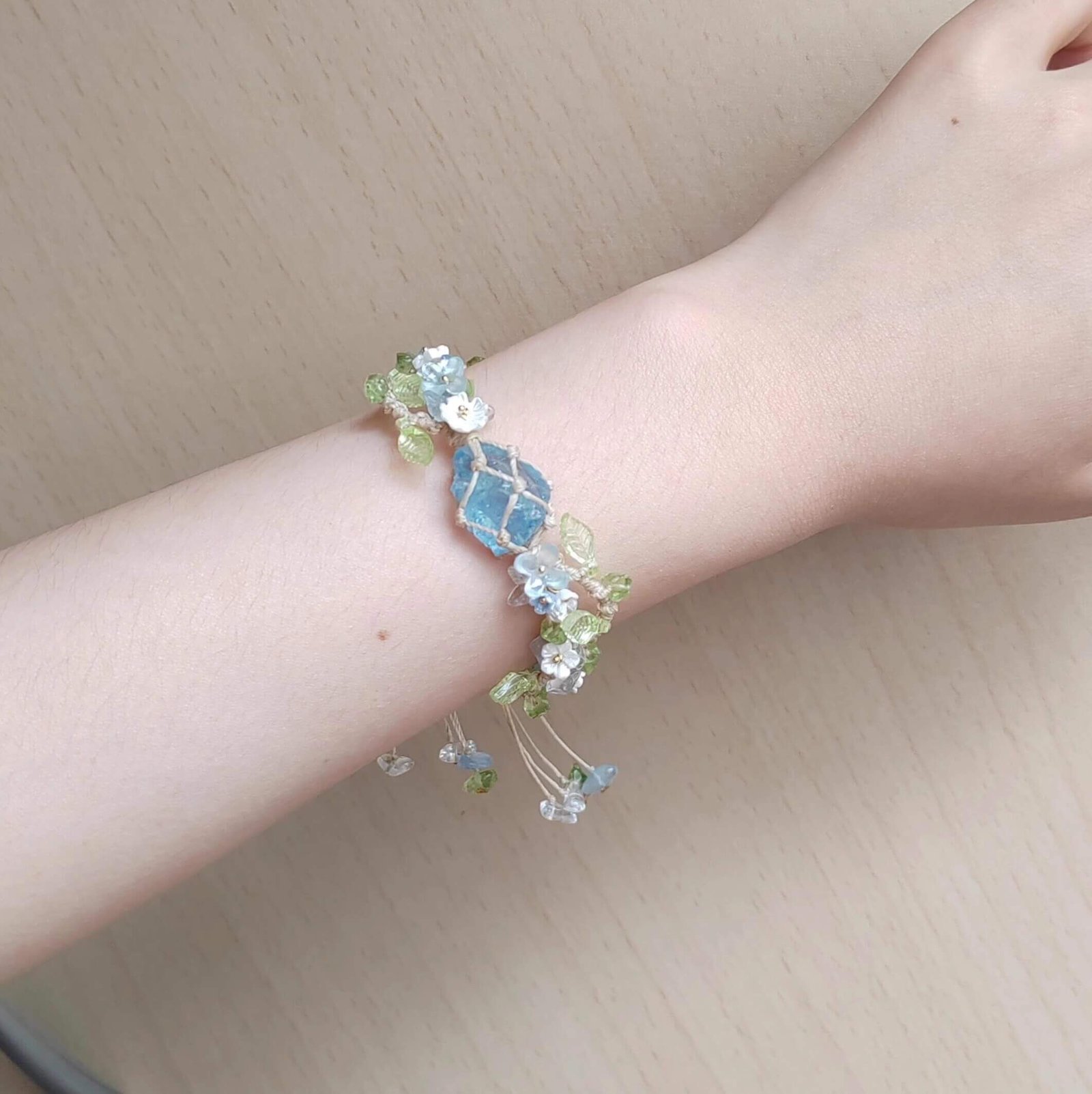aquamarine macrame bracelet (4)