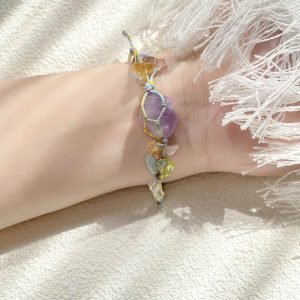 boho amethyst woven bracelet (2)