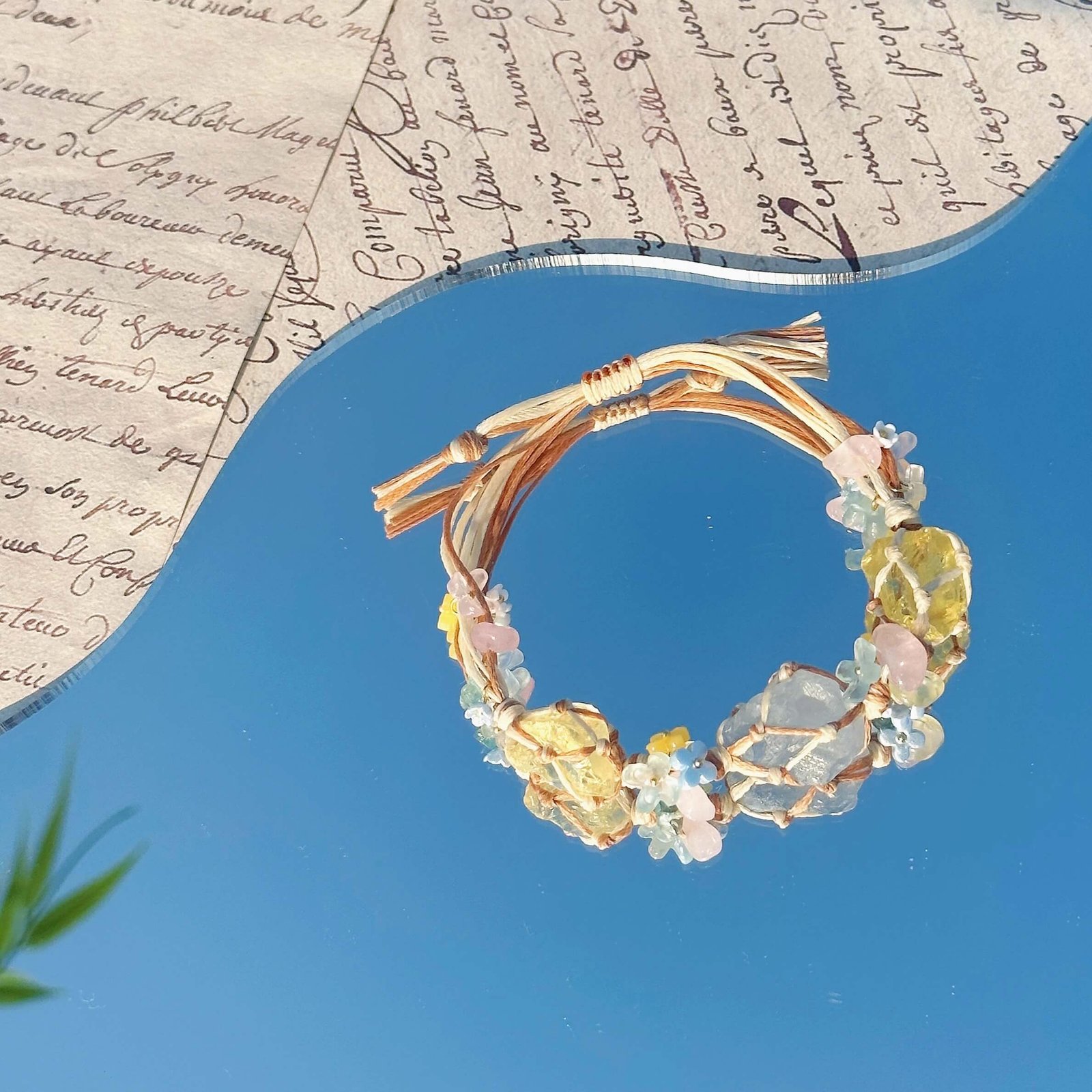 delicate macrame woven stone bracelet (2)