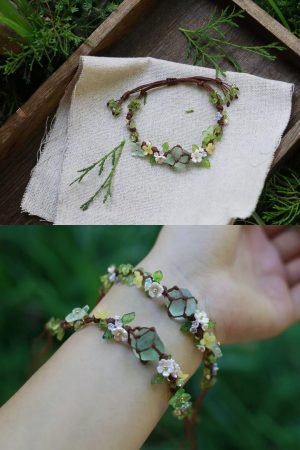 green fluorite forest fairy bracelet (2)