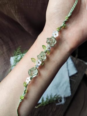 green fluorite macrame bracelet (3)