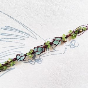 green fluorite macrame bracelet with bell (1)