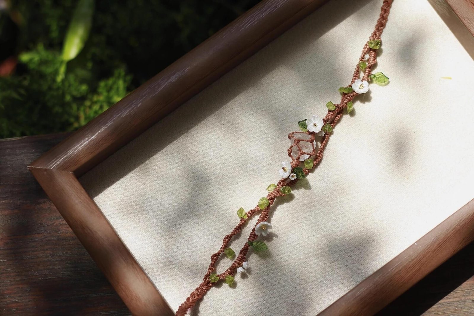 handwoven clear quartz crystal bracelet (5)