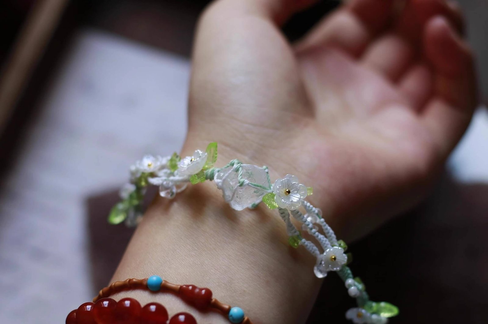 real clear quartz macrame bracelet (1)