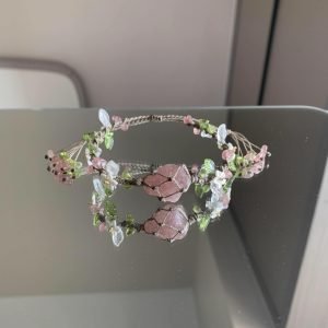 strawberry quartz woven bracelet (3)