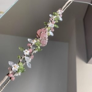 strawberry quartz woven bracelet (5)