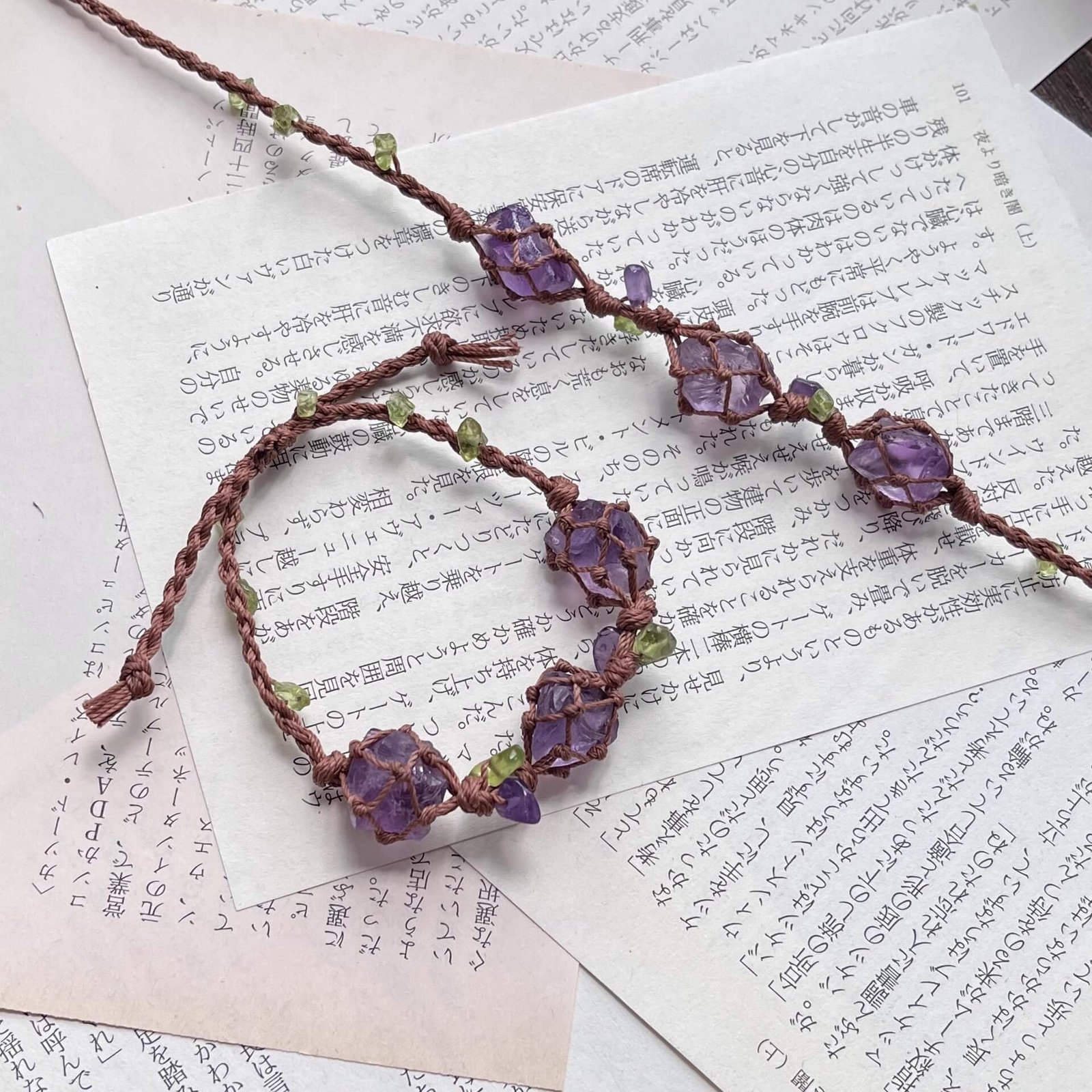 vibrant amethyst woven bracelet