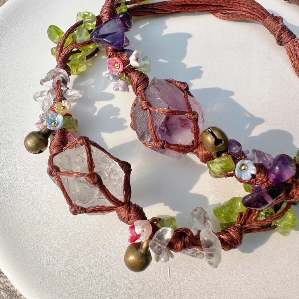 woven raw crystal bracelets (5)