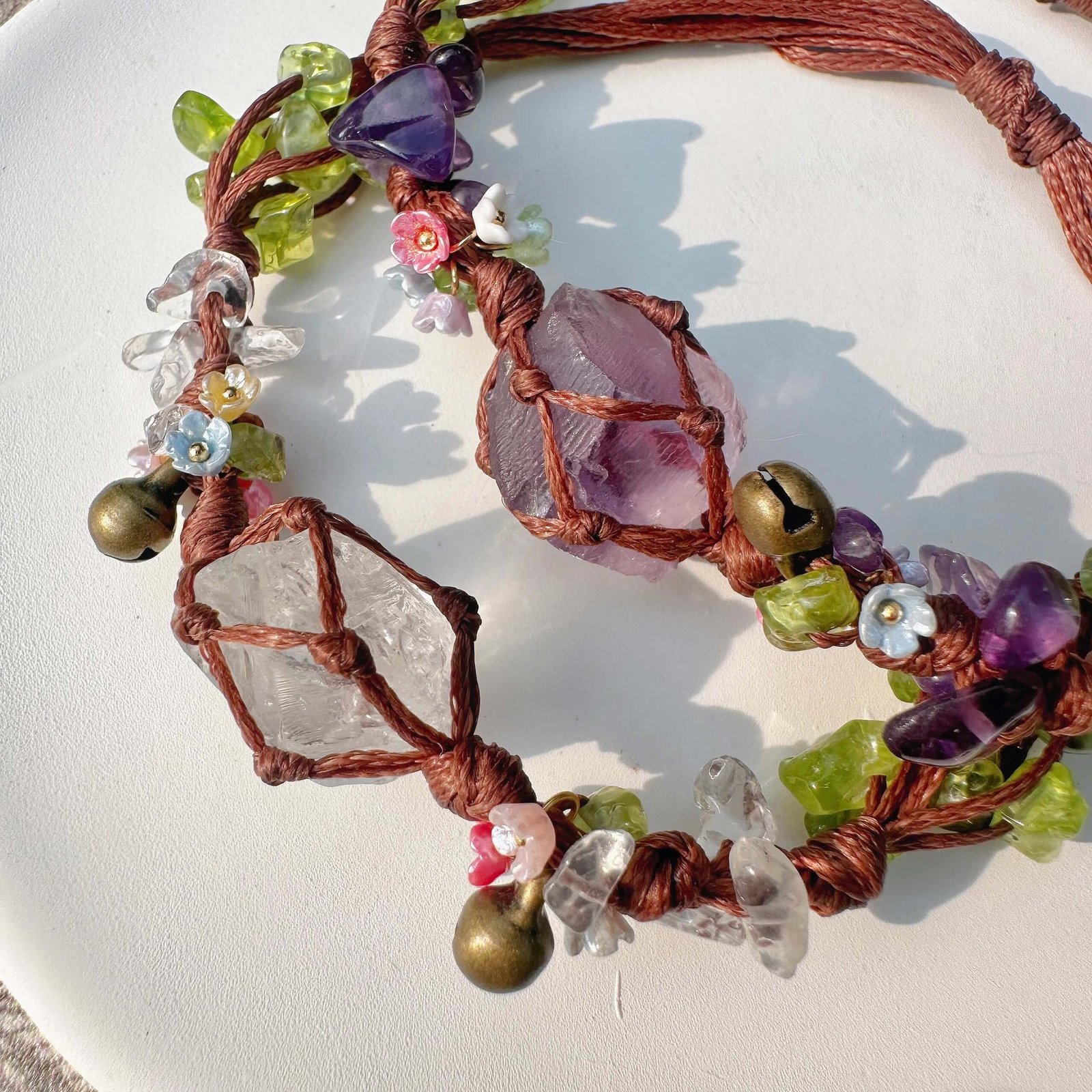 woven raw crystal bracelets (5)