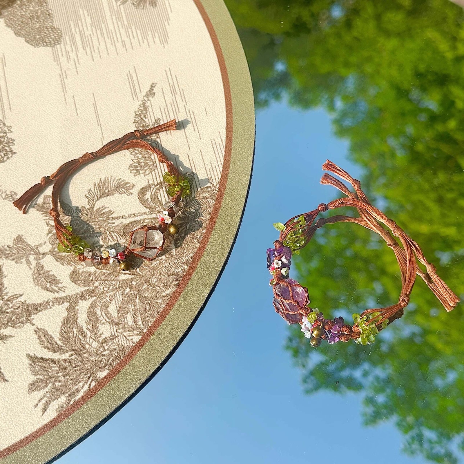 woven raw crystal bracelets (6)