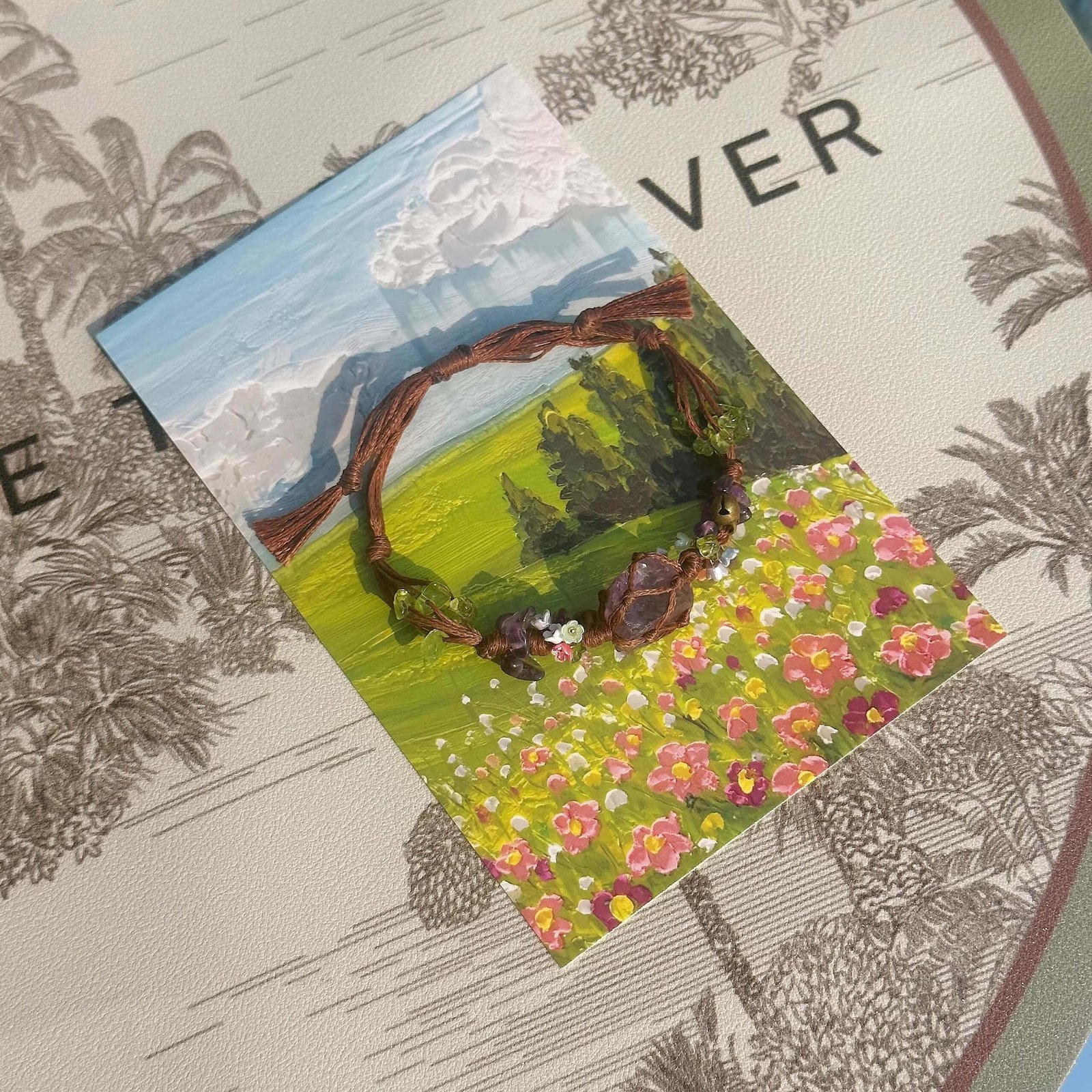 woven raw crystal bracelets (7)