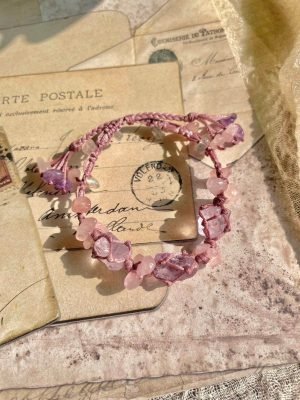 amethyst crystal woven bracelet