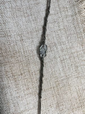 aquamarine crystal knitted bracelet