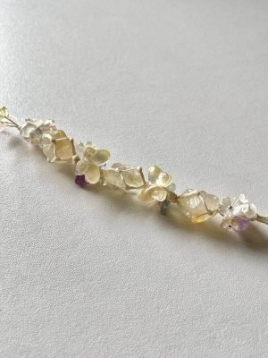 citrine flower knitted bracelet
