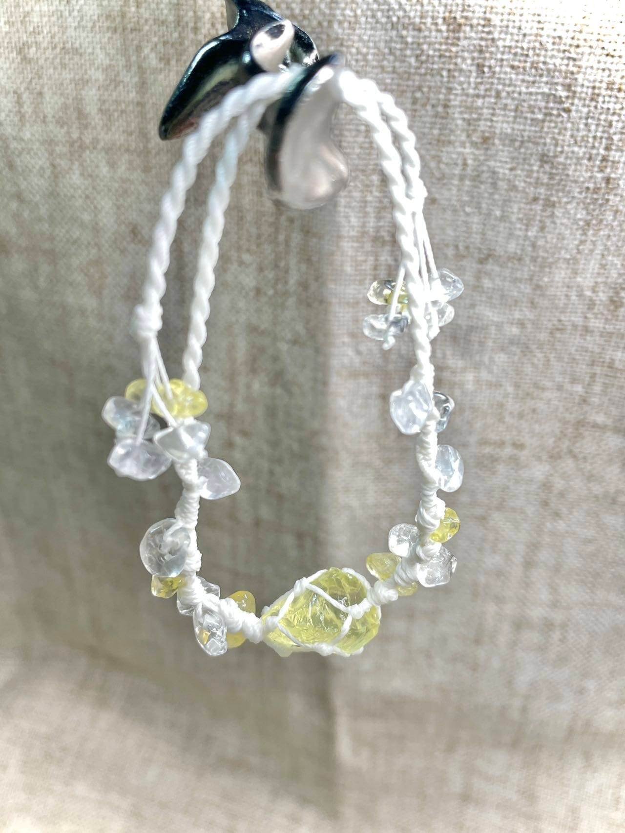 citrine knitted bracelet