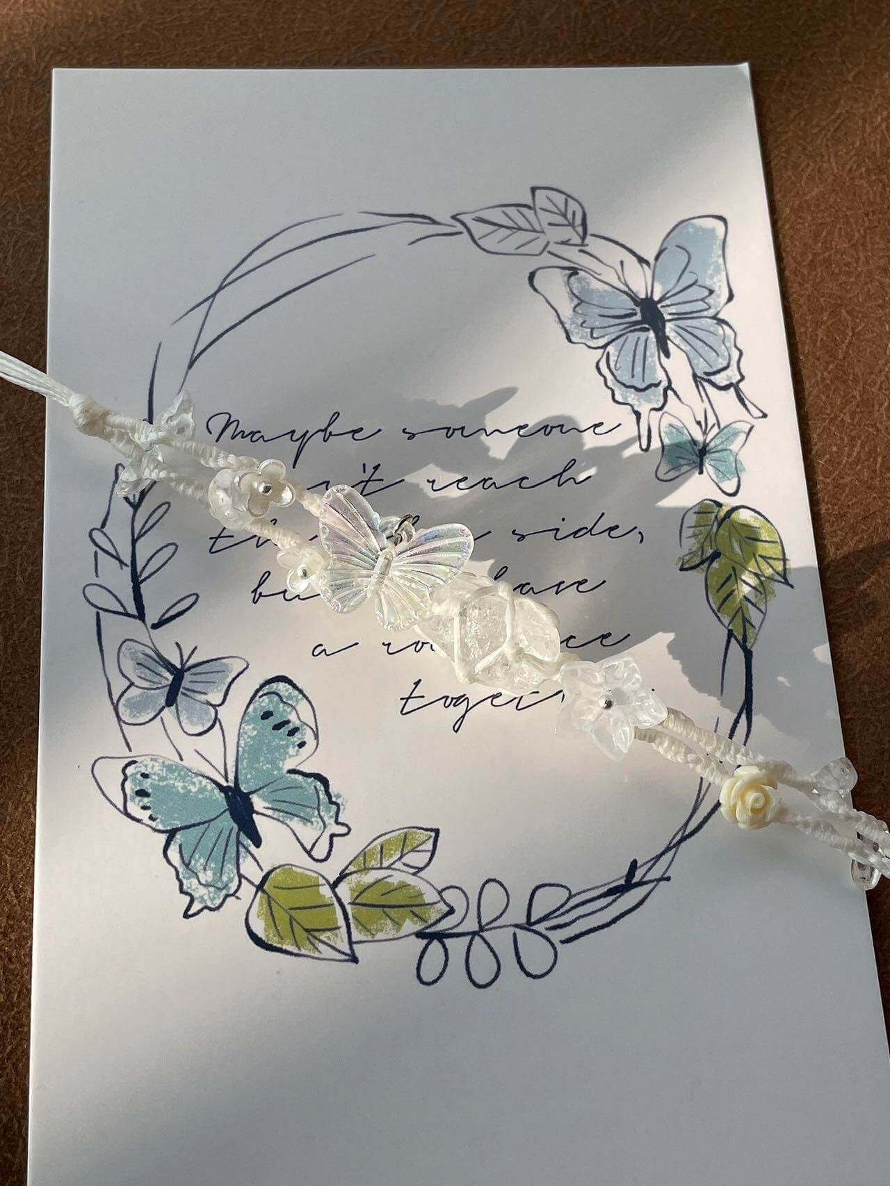 clear quartz knitted bracelet