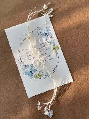 clear quartz knitted bracelet