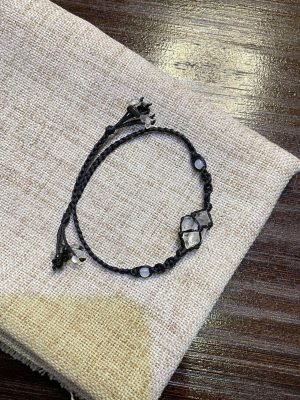 clear quartz woven bracelet
