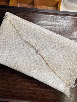 colorful fluorite woven bracelet