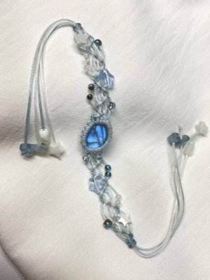 labradorite macrame bracelet