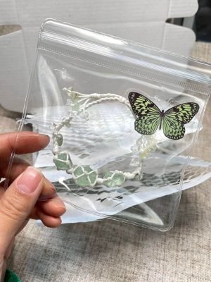 minimalist green fluorite bracelet