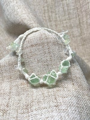 minimalist green fluorite bracelet