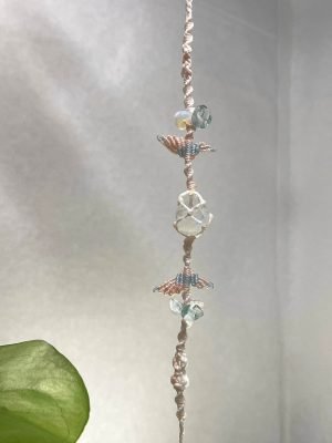 opal butterfly macrame bracelet