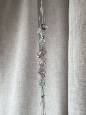 pink opal knitted bracelet