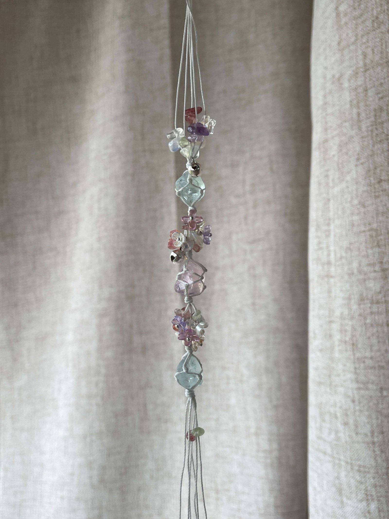 pink opal knitted bracelet