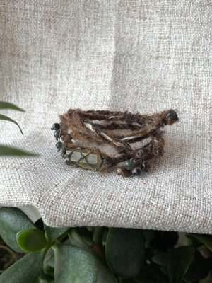 triple wrap smoky quartz bracelet