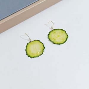 natural cucumber earrings