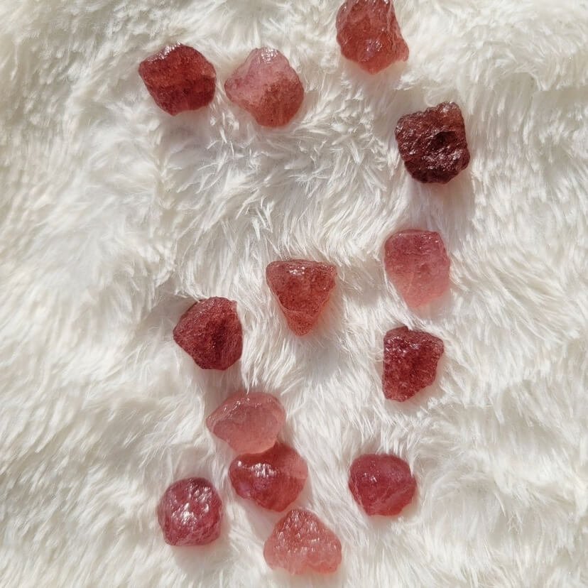 raw strawberry quartz