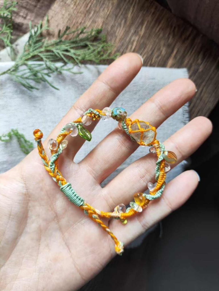 Adjustable Green Crystal Czech Glass Bracelet