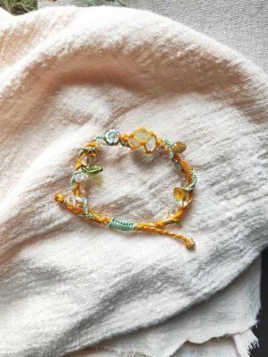 Adjustable Green Crystal Czech Glass Bracelet