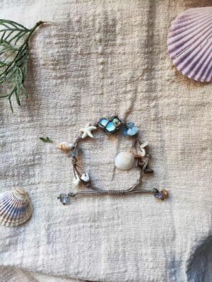 Labradorite Shell Adjustable Bracelet