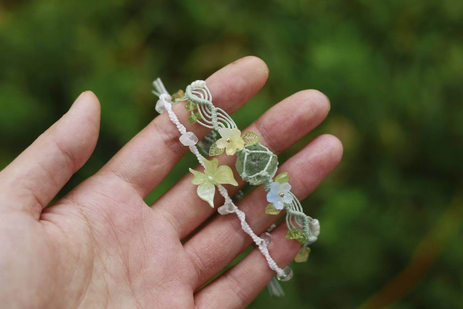 Green Glass Double Layer Bracelet