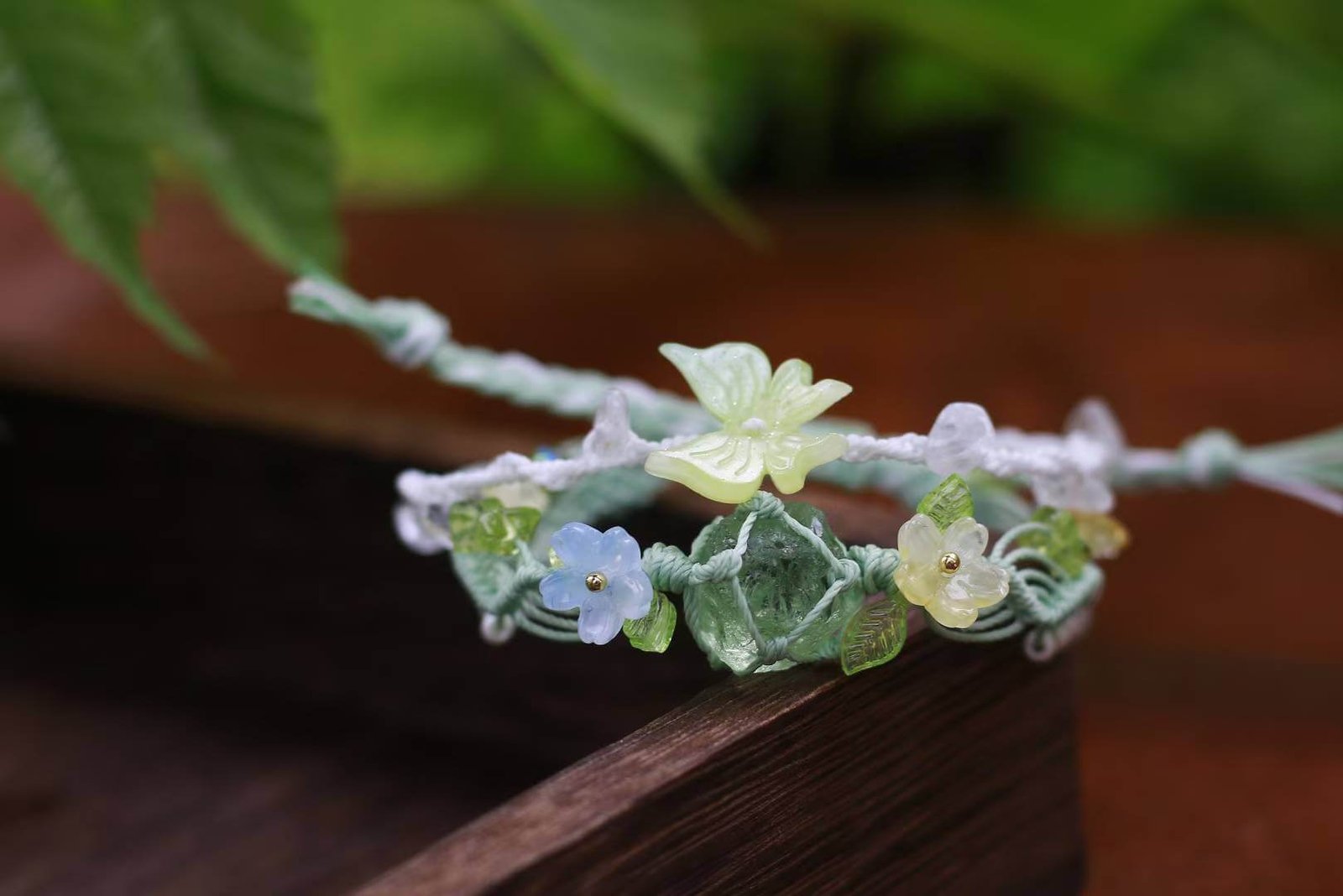 Green Glass Double Layer Bracelet