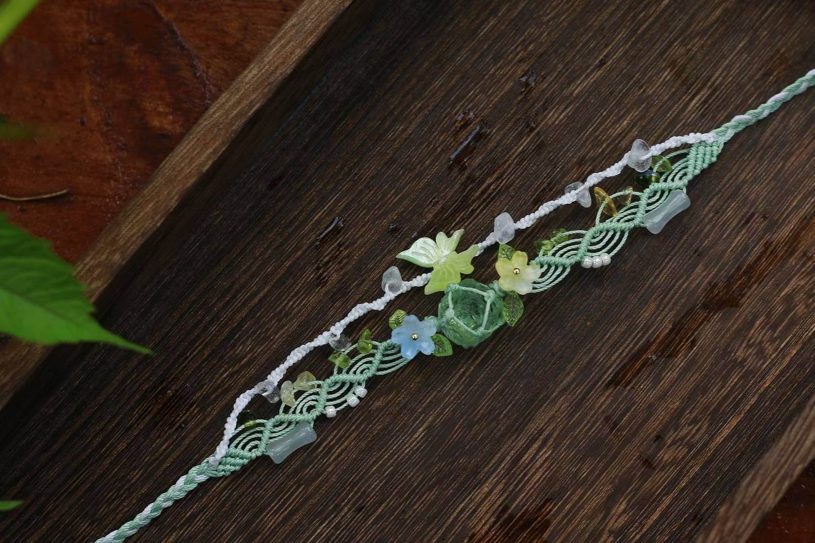 Green Glass Double Layer Bracelet