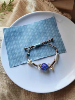 Ocean Inspired Bracelet with Shell Fish Charm